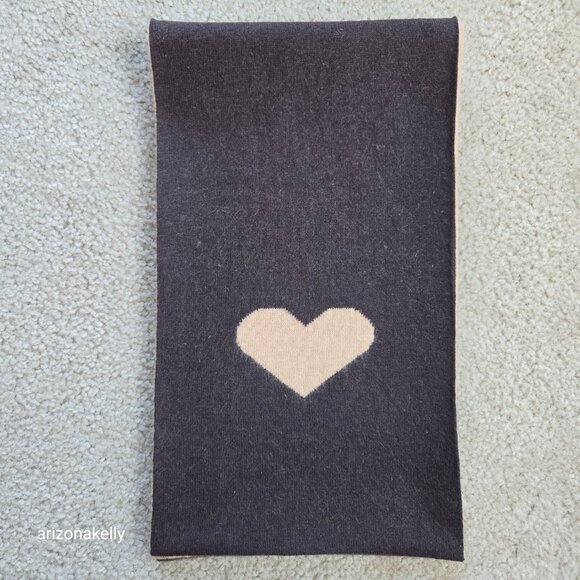 Portolano Color Block Scarf With Heart Lambswool/Angora - Picture 9 of 13